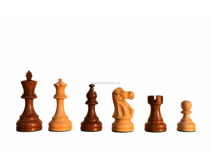 The American Series Chess Pieces <br> Boxwood & Sheesham <br> 3.75" King