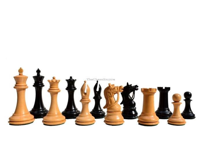 Antarctica Series Chess Pieces <br> Boxwood & Ebony <br> 4" King