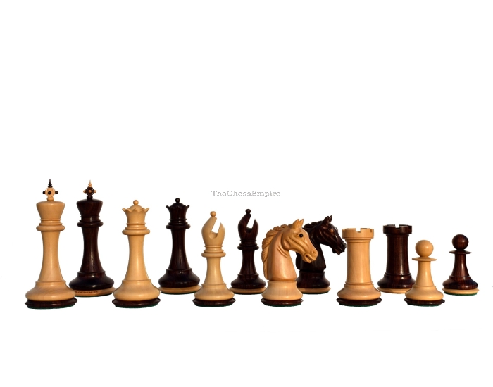 The Barbarian Knight Chess pieces <br> Boxwood & Rosewood <br> 4.4" King 