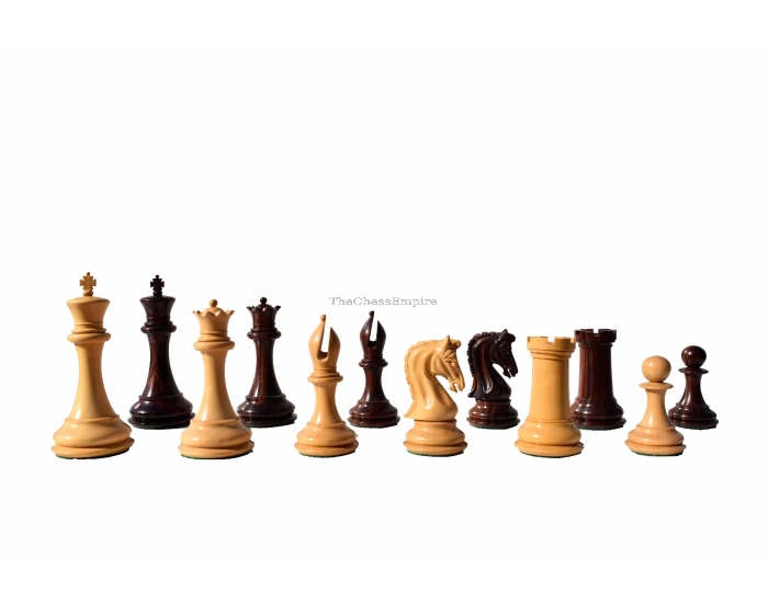 Imperial Series Chess Pieces <br> Boxwood & Rosewood <br> 4.4" King