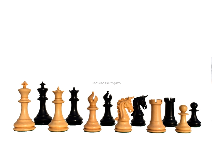 The Cambridge Series Chess Pieces <br> Boxwood & Ebony <br> 4.25" King