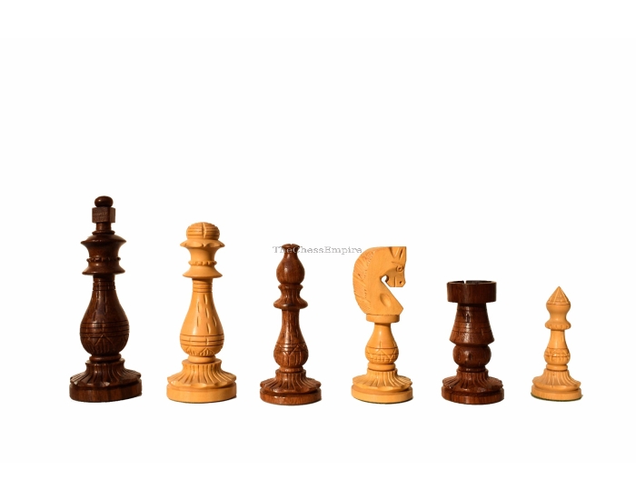 Gumat Series Chess Pieces <br> Boxwood & Sheesham <br> 3.75" King