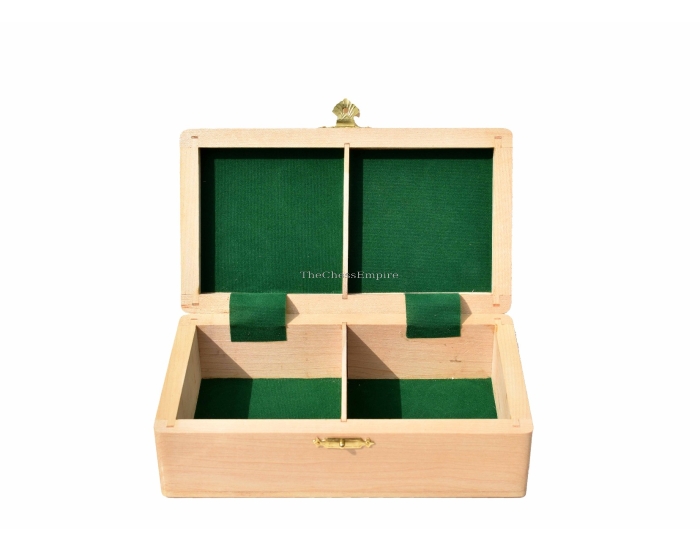 Chess Storage Box Canadian Maple Wood <br> 3.5" King to 4.25" King 