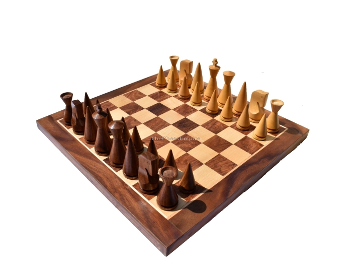 The Classic Art Series Chess set <br> Boxwood & Sheesham <br> 3.9" King with 1.75" Square Chess Board