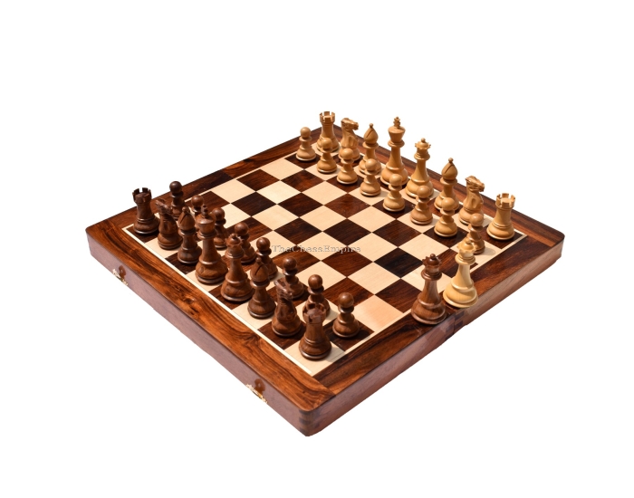 Classic Series chess set <br> Boxwood & Sheesham <br> 3.5" King