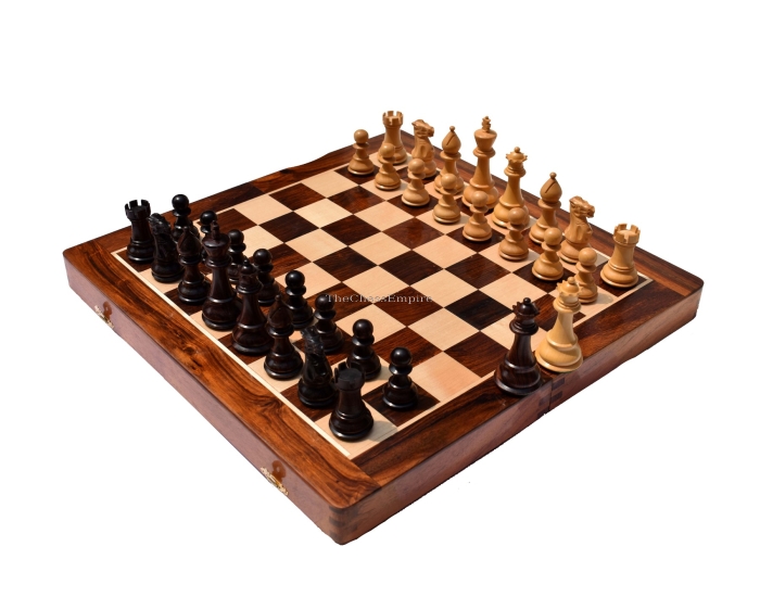 Classic Series chess set <br> Boxwood & Rosewood <br> 3.5" King