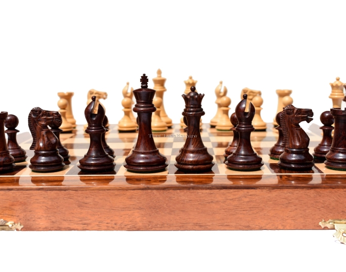 Executive Collector Series Chess set <br> Boxwood & Rosewood <br> 3" King