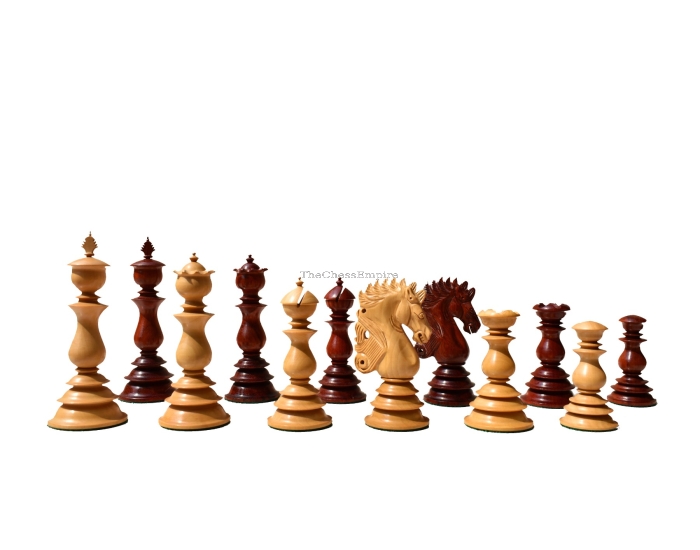 Designer Kings Castle Series Chess pieces <br> Boxwood & Padauk <br> 4.4" King 