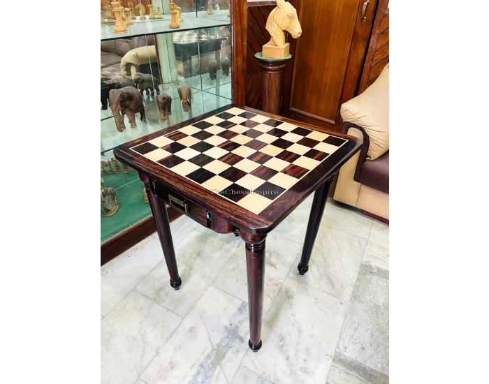 The Exclusive Series Luxury Chess Table <br> Maple & Rosewood <br> 2.5" Square 
