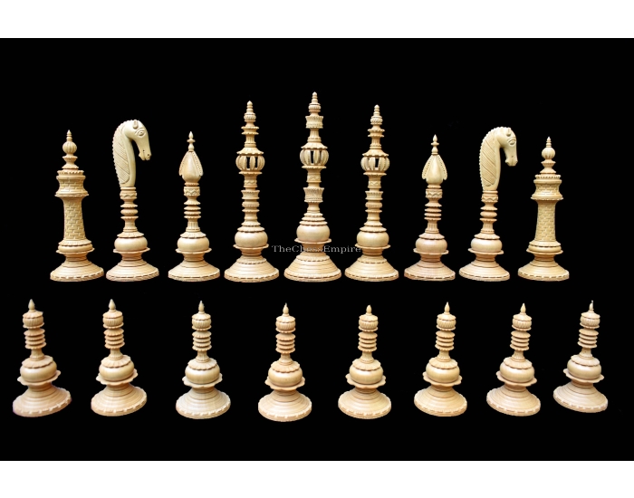 Circa 1820 The Pepys Series Chess Pieces <br> Boxwood & Ebony <br> 5.5" King