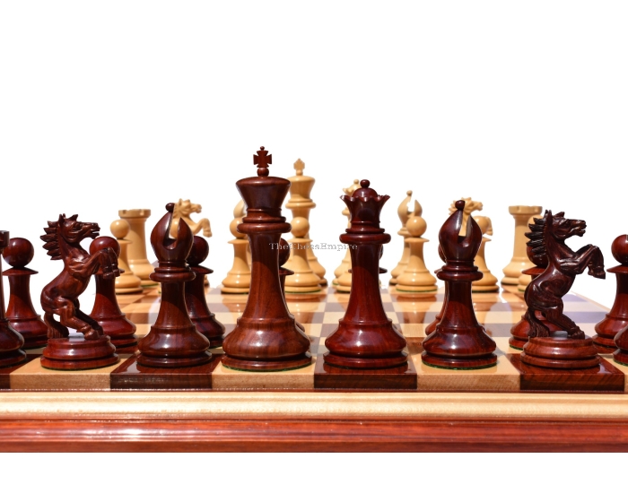 Special Edition Kohinoor Series Chess Set <br> Boxwood & Padauk <br> 5" King with 2.5" Square Chess Board