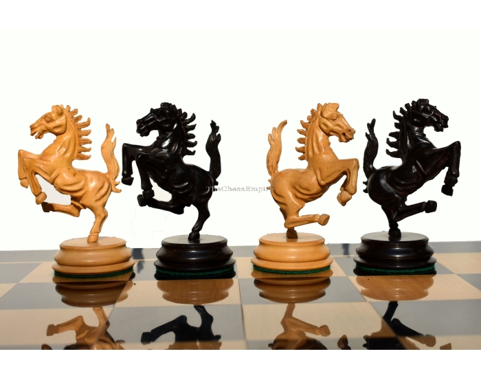 Ferrari Series Chess Pieces <br> Boxwood & Ebony <br> 4.4" King