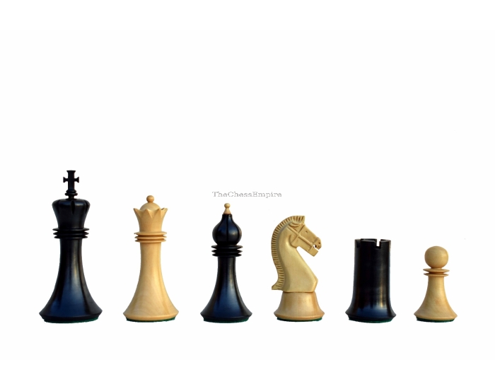 Forever Chessmen Series chess pieces <br> Boxwood & Ebonized <br> 3.5" King