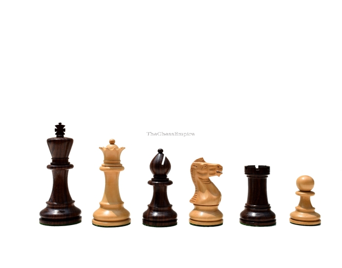 Grandmaster Series Chess Pieces <br> Boxwood & Rosewood <br> 3.75" King