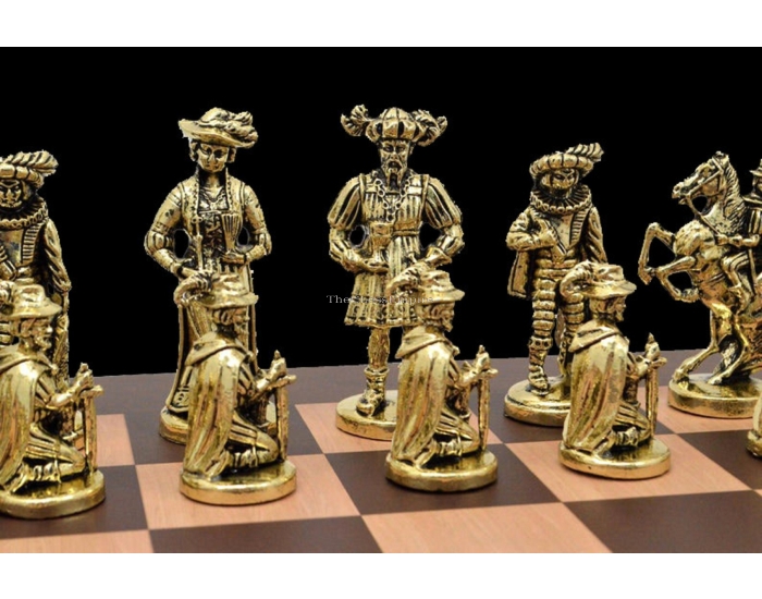The Rococo Series Chess Pieces <br> Solid Alloy Zinc <br> 4" King