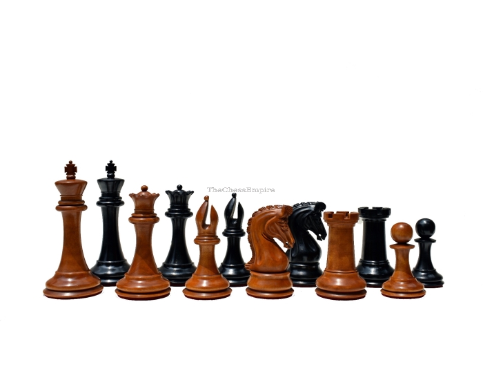 Imperial Series Timeless Chess Pieces <br> Antiqued Boxwood & Ebony <br> 4" King