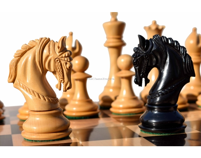The Kings Arthur Series chess pieces <br> Boxwood & Ebony <br> 4.4" King