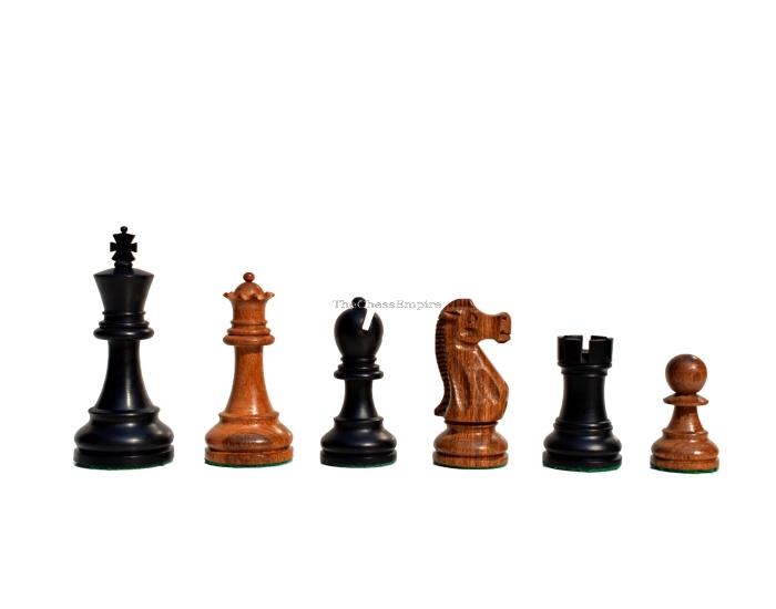 Deluxe Staunton Chess Pieces <br> Acacia & Ebonized <br> 3.75" King