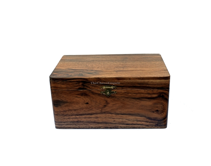 The Albizia Wood Luxury Chess Storage <br> for 3.5" to 4.25" Chess Pieces
