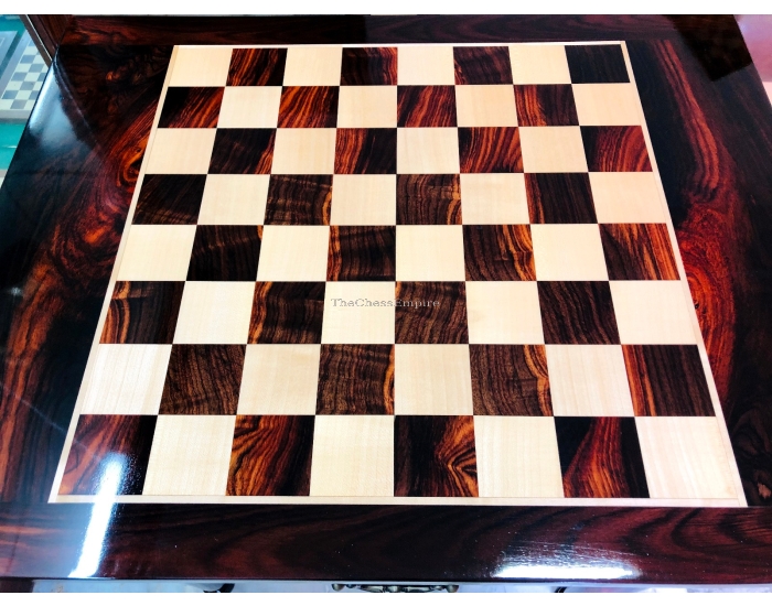 The Victoria Series Luxury Chess Table <br> American Maple & Golden Grain Rosewood