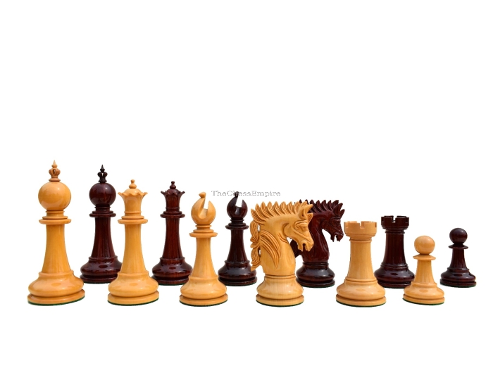 Utgard Castle Series Chess Pieces <br> Bowood & African Padauk <br> 4.4" King