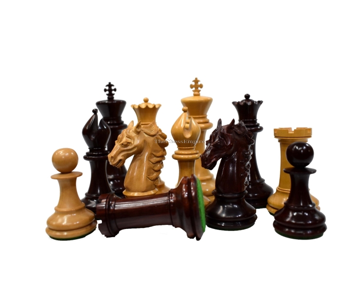 The Master  Series Chess Pieces <br> Boxwood & Padauk <br> 4.4" King