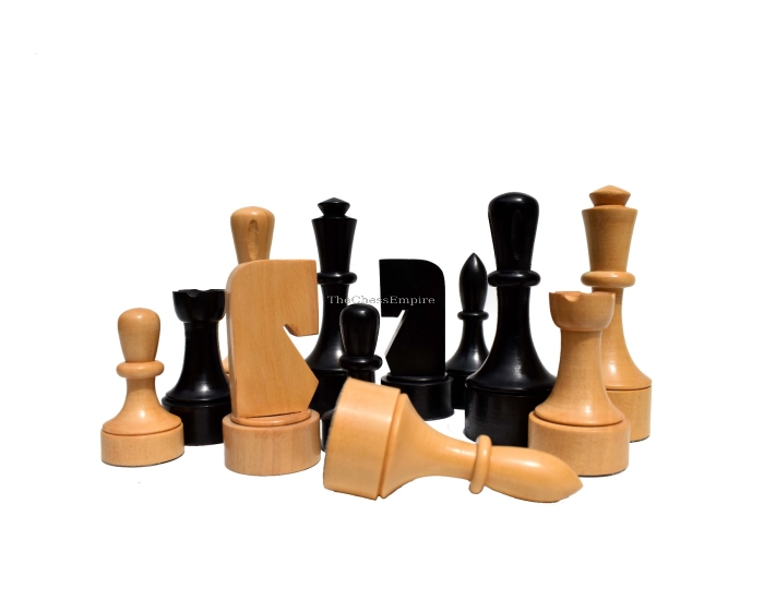  Northern Art Chess Pieces <br> Boxwood & Ebonized <br> 3.75" King