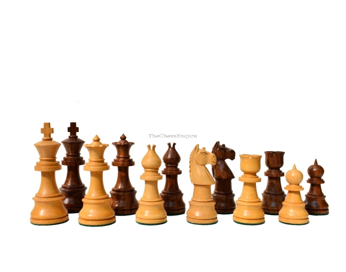 The Opus Series Chess Pieces <br> Boxwood & Acacia <br> 3.75" King