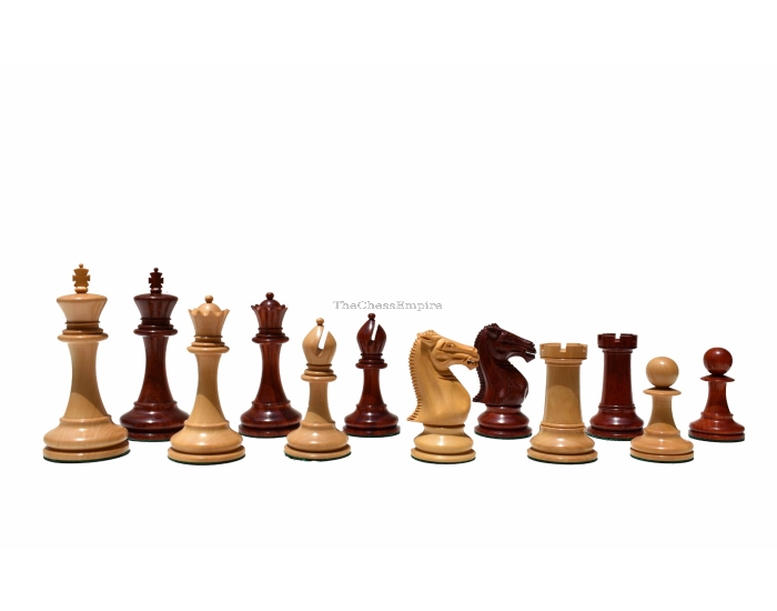 Queens Gambit Series chess pieces <br> Boxwood & Padauk <br> 4" King
