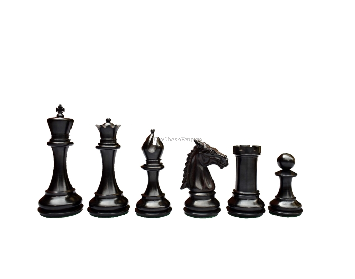 St John Series Chess Pieces Matte Finish <br> Boxwood & Ebony <br> 4.4" King