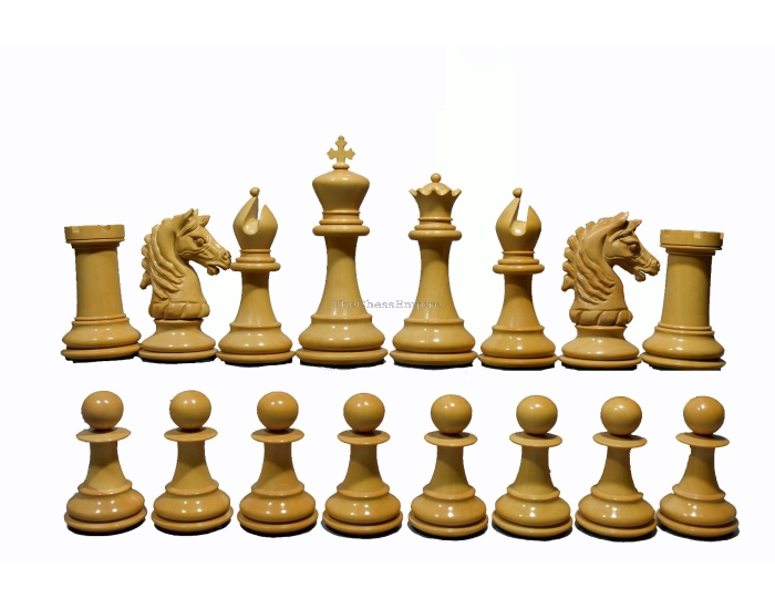 Sebastian Series Chess Pieces Matte Finish <br> Boxwood & Ebony <br> 4.4" King