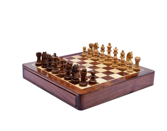 Travel Magnetic Chess set  <br> Maple & Sheesham <br> 10 Square 