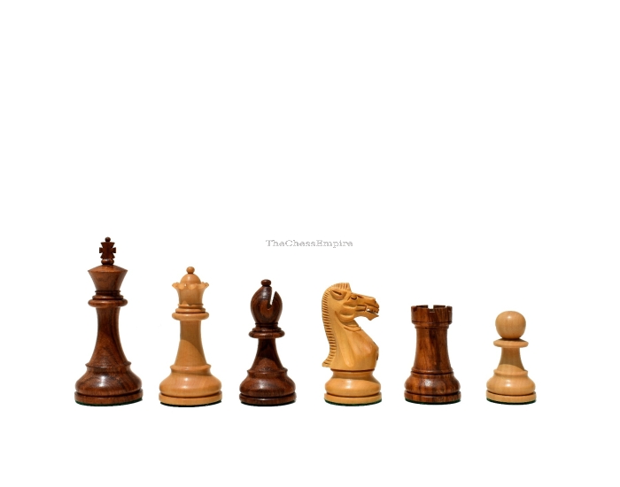 Oxford Staunton Chess Pieces <br> Boxwood & Sheesham <br> 3.75" King