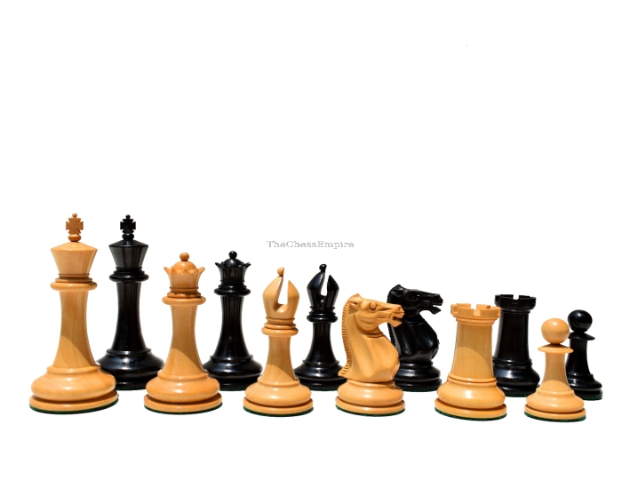 The Charles Morphy Series Chess Pieces <br> Boxwood & Ebony <br> 3.75" King