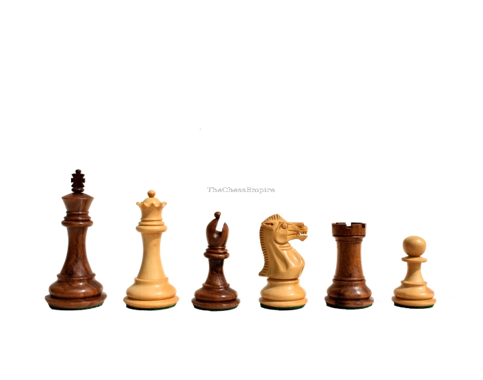 Collector Series Iv Chess Pieces <br> Boxwood & Sheesham <br> 3" King