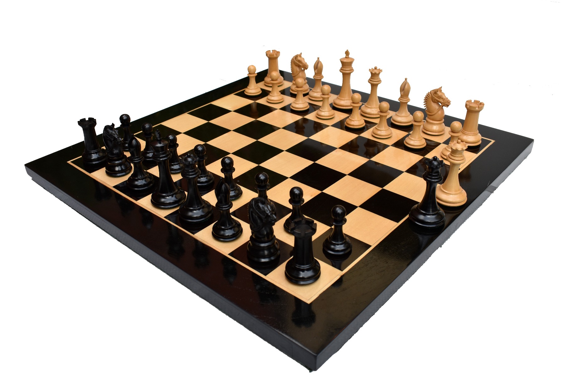 Pieces Only 4.25 King Ebonized Boxwood The House of Staunton The Mechanics Institute Commemorative Chess Set 