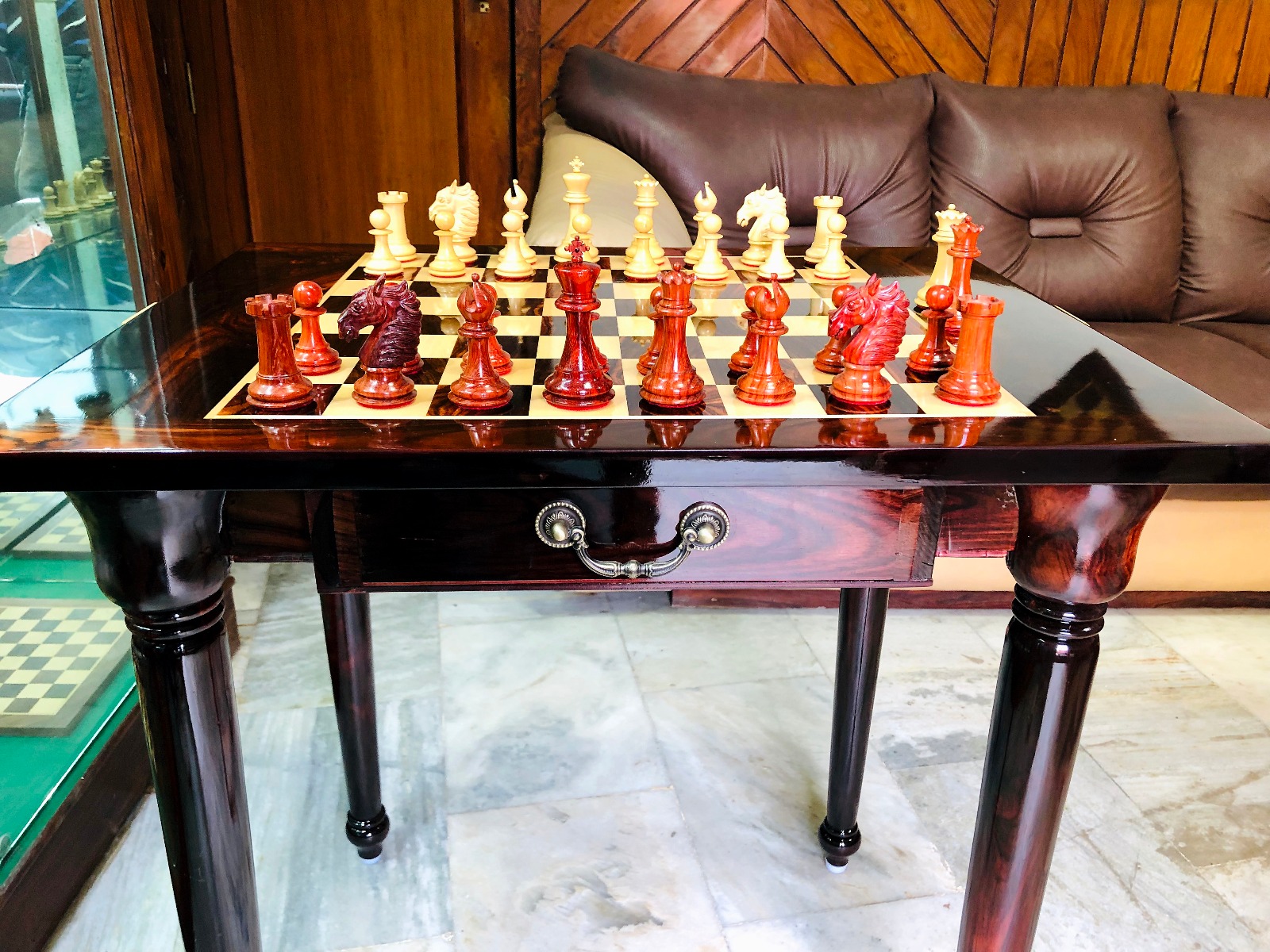 The Victoria Series Luxury Chess Table & Master Series Chess