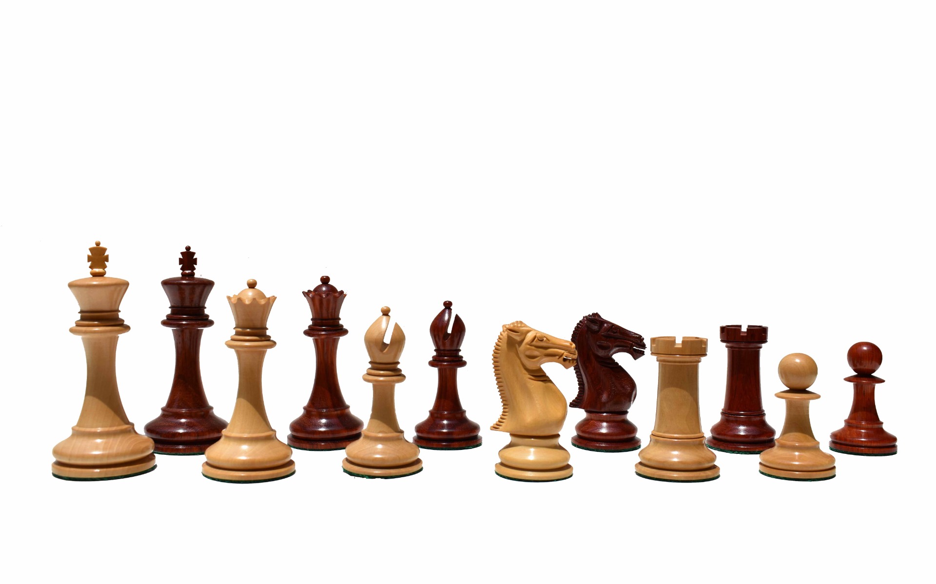 Queens Gambit Series chess pieces Boxwood & Padauk