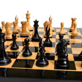 Antarctica Series Chess Pieces Boxwood & Ebony 4" King-3025