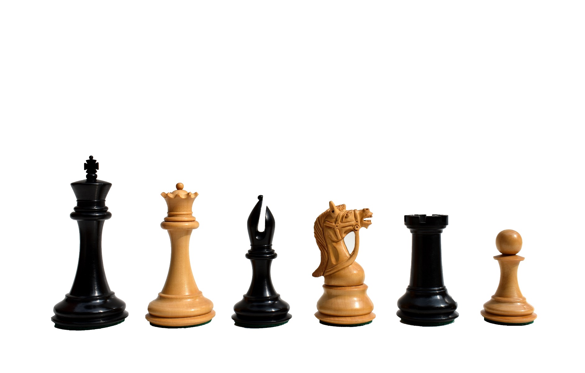 Antarctica Series Chess Pieces <br> Boxwood & Ebony <br> 4" King-3017 Antarctica Series Chess Pieces Boxwood & Ebony 4" King-3017