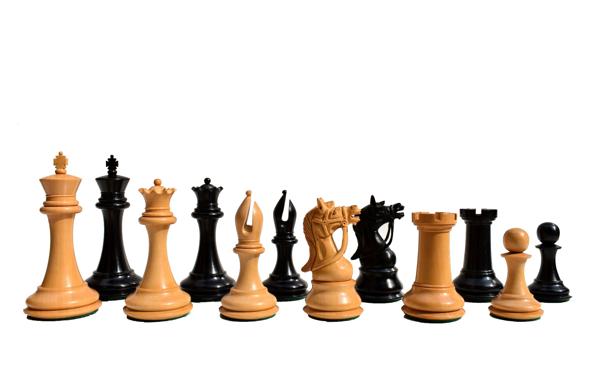 Antarctica Series Chess Pieces <br> Boxwood & Ebony <br> 4" King-0 Antarctica Series Chess Pieces Boxwood & Ebony 4" King-0