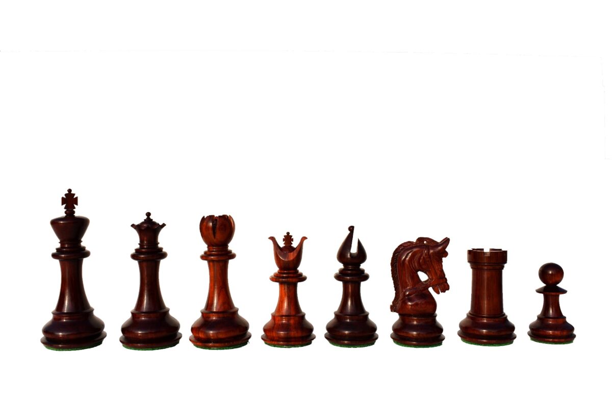ArchBishop & Chancellor, Paker Bridle Series Chess Pieces Boxwood & Padauk Capablanca chess game 4.25" KIng-2963