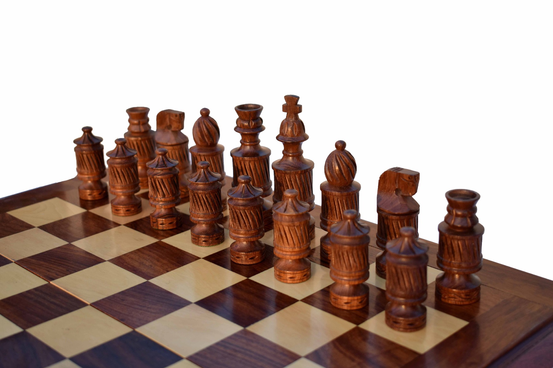 Candle Series Hand Carved Chess Pieces Boxwood & Sheesham 4" King-6619