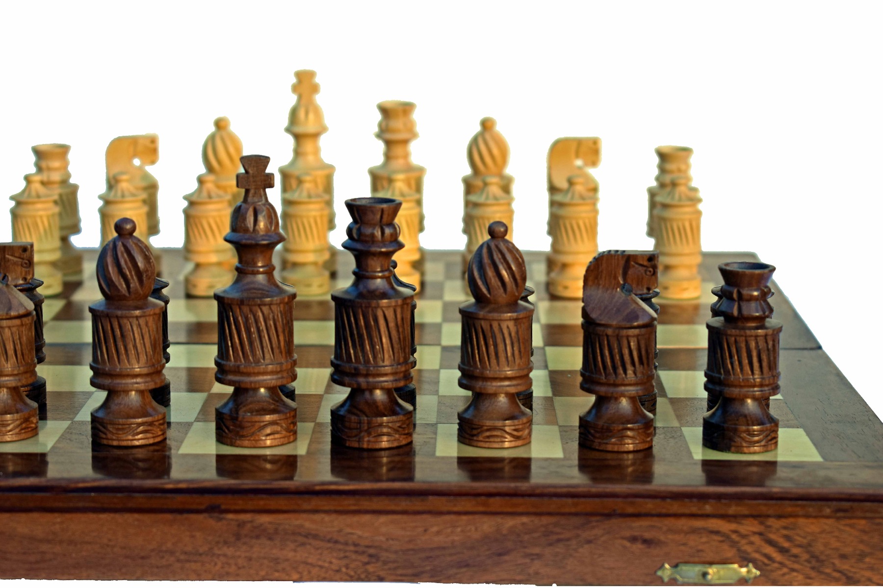 Candle Series Hand Carved Chess Pieces Boxwood & Sheesham 4" King-6621