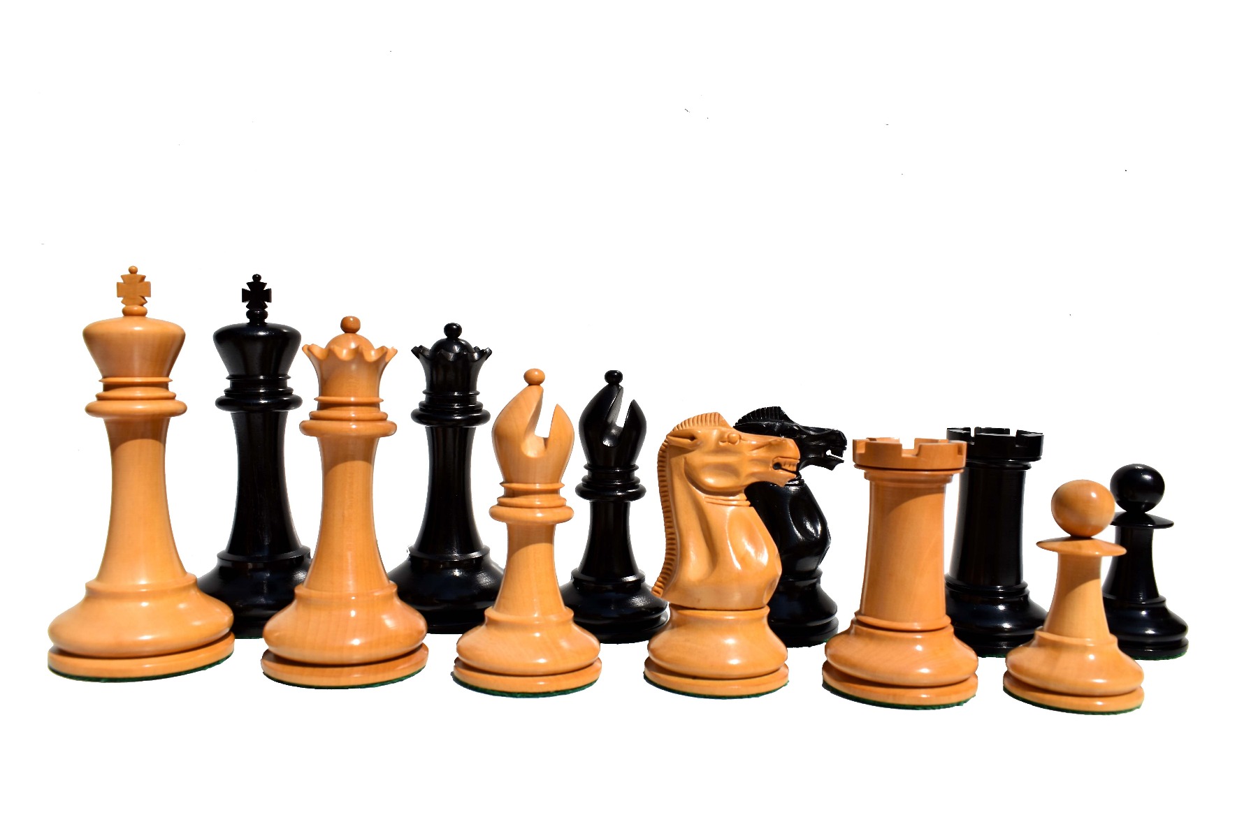 Hampshire Series Chess Pieces <br> Boxwood & Ebony <br> 4.4" King-0 Hampshire Series Chess Pieces Boxwood & Ebony 4.4" King-0