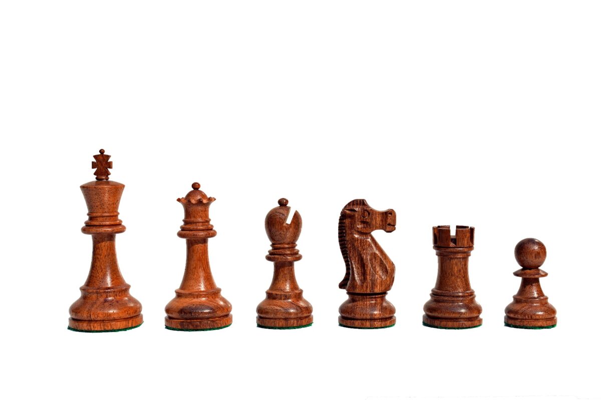 Deluxe Staunton Chess Pieces Acacia & Ebonized 3.75" King-2390