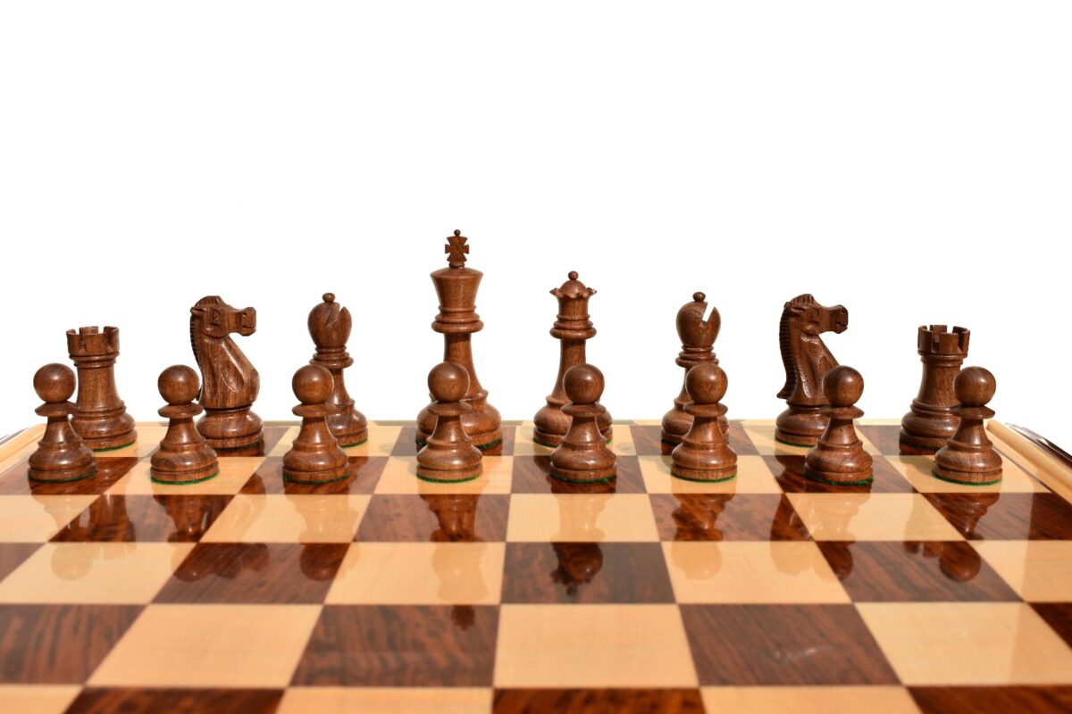 Deluxe Staunton Chess Pieces Acacia & Ebonized 3.75" King-2393