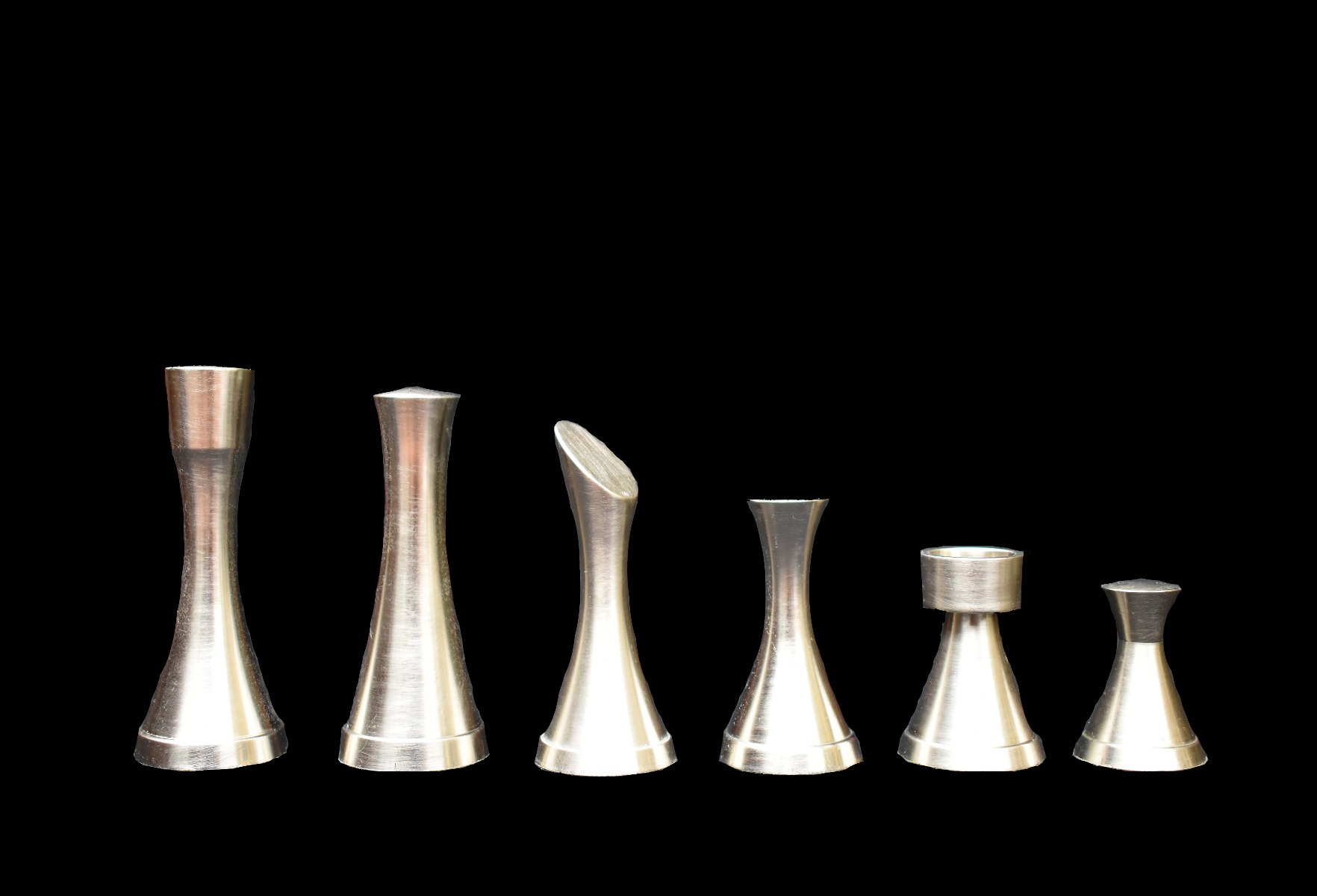 The Contemporary Series Solid Brass Chess pieces Antiqued & Silver Coated 3.25" King -3106
