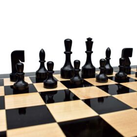 Northern Art Chess Pieces Boxwood & Ebonized 3.75" King-1860