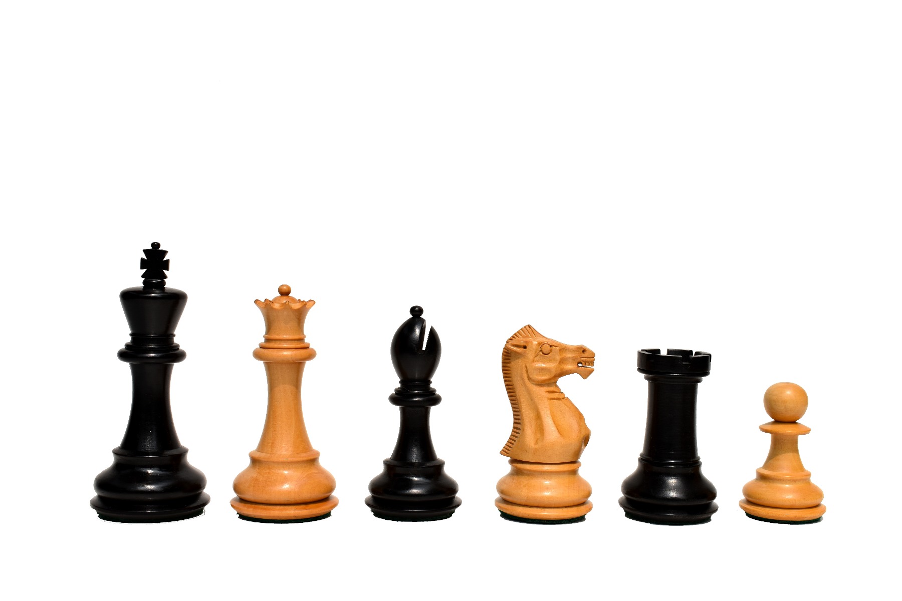 The Philidor Series Chess Pieces Boxwood & Ebonized 4" King-0